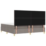 vidaXL Lit coffre avec matelas et banc Taupe 200x200 cm en tissu