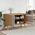 vidaXL Buffet OLDEN gris et marron 114x43x73 5 cm bois massif de pin
