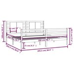 vidaXL Cadre de lit sans matelas blanc 200x200 cm bois massif de pin