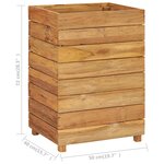 vidaXL Lit surélevé 50x40x72 cm bois de teck recyclé et acier
