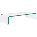 vidaXL Meuble TV/pour moniteur 60x25x11 cm verre transparent