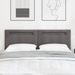vidaXL Tête de lit design simple Gris 160 cm en cuir synthétique