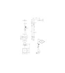 Colonne de douche - Mitigeur thermostatique - Pomme haute carrée 30x30 cm - OCEANIC - Chrome