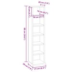 vidaXL Armoire à CD Noir 21x20x88 cm Bois d'ingénierie