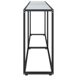 vidaXL Table console Marbre blanc 220x35x75 5 cm Verre trempé