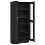 Bibliothèques vidaXL 2 Pièces Chêne Noir 82 5x30 5x185 cm Bois d'ingénierie