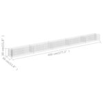 vidaXL Lit surélevé à gabion Acier galvanisé 450x30x30 cm