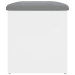 vidaXL Banc de rangement blanc 62x42x45 cm bois d'ingénierie