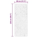 vidaXL Tapis HUARTE à poils courts doux et lavable bleu 80x250 cm