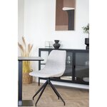 2 chaises pivotantes en boucle sable avec pieds noirs