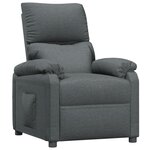 vidaXL Fauteuil inclinable Gris foncé Tissu
