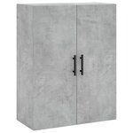 vidaXL Buffet haut Gris béton 69 5x34x180 cm Bois d'ingénierie