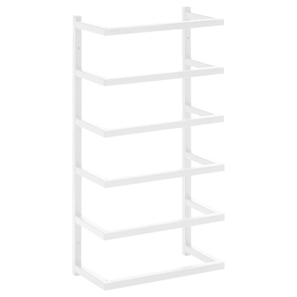 vidaXL Porte-serviette Blanc 24x12x48 cm Acier