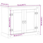 vidaXL Armoire lavabo de salle de bain Corona bois de pin massif