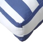 vidaXL Coussins de palette lot de 2 rayures bleues/blanches tissu