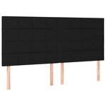 vidaXL Sommier à lattes de lit avec matelas Noir 180x200 cm Tissu