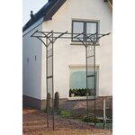 Nature Arche de jardin Métal 114x66x232 cm Noir