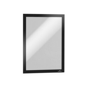 Duraframe Pochette murale Cadre d'affichage adhésif A4 - Cadre noir (paquet 2 unités)