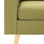 vidaXL Canapé à 2 places Vert Tissu