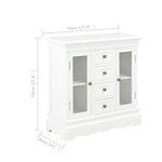 vidaXL Buffet blanc 70x28x70 cm bois de pin massif