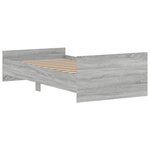 vidaXL Cadre de lit sonoma gris 100x200 cm bois d'ingénierie