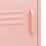 vidaXL Table de chevet Rose 35x35x51 cm Acier