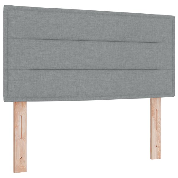 Tête de lit design lignes gris clair 80 cm en tissu