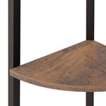vidaXL Étagère d'angle 3 niveaux Marron foncé et noir 45 5x31 5x120 cm