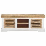 vidaXL Meuble TV 110x30x40 cm Bois massif de manguier