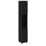 Mobilier de salle de bain 3 pièces vidaXL Chêne noir Bois d'ingénierie