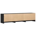 vidaXL Meuble TV avec LED noir 165x34x40 cm bois d'ingénierie