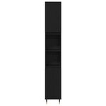 Mobilier de salle de bain 3 pièces vidaXL Chêne noir Bois d'ingénierie