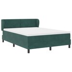 Lit Box Spring vidaXL avec Matelas Vert Foncé 160x200 cm Velours