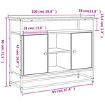 vidaXL Buffet chêne fumé 100x35x80 cm bois d'ingénierie