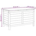 vidaXL Boîte de rangement de jardin anthracite bois massif de sapin