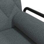 vidaXL Canapé-lit avec accoudoirs gris foncé tissu