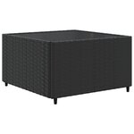 vidaXL Salon de jardin 6 Pièces avec coussins Noir Résine tressée