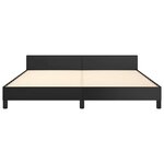 vidaXL Cadre de lit avec tête de lit sans matelas noir 160x200 cm
