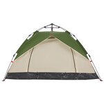 vidaXL Tente de camping à dôme 2 personnes vert libération rapide