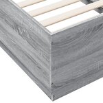 vidaXL Cadre de lit sonoma gris 75x190 cm bois d'ingénierie