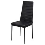 vidaXL Ensemble de table à manger sept pièces noir