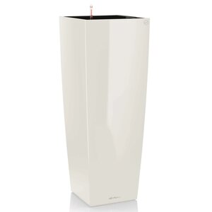 LECHUZA Jardinière Cubico Alto 40 ALL-IN-ONE Blanc brillant 18230