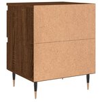 vidaXL Table de chevet chêne marron 40x35x50 cm bois d’ingénierie