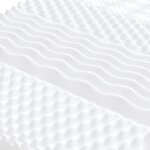 vidaXL Matelas en mousse blanc 200x210 cm 7 zones dureté 20 ILD