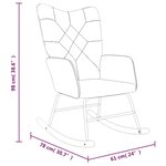 vidaXL Chaise à bascule avec tabouret Patchwork Tissu