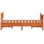 vidaXL Cadre de lit sans matelas cire marron 120x190cm bois pin massif