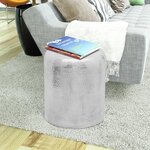 vidaXL Table basse/tabouret martelé en aluminium Argenté
