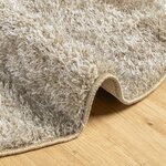 vidaXL Tapis ISTAN à poils longs aspect brillant beige Ø 80 cm