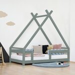 Lit cabane enfant TAHUKA 80 x 180 vert sauge