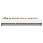 vidaXL Cadre de lit Blanc 120x190 cm bois d'ingénierie